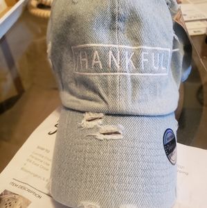 Distressed Denim Thankful Hat